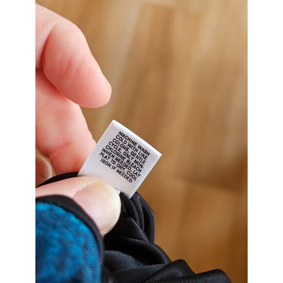 ALK Women's M Express Ruched Side Strapless Tube Top Blouse Shirt Snakeskin Blue - Picture 7 of 7